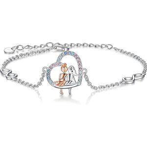 As Picture Sisters Bracelet Sterling Silver 2 Sister Anklets